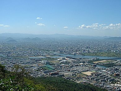 屋島山上から見た高松市街地